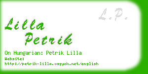 lilla petrik business card